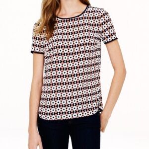 J. Crew Multicolor Geometric Blouse